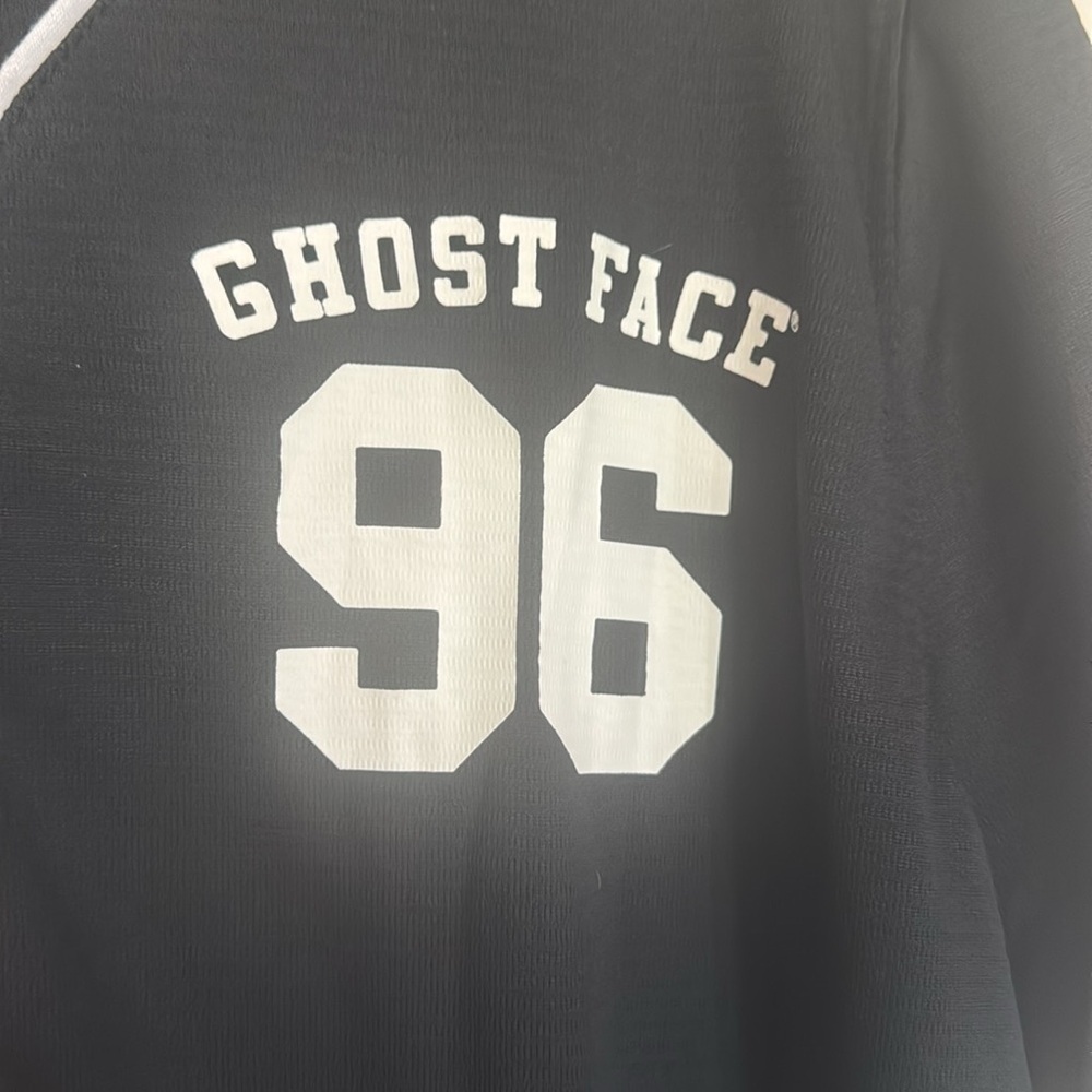 Black Ghost Face 96 Button-Up Jersey - Picture 8 of 8